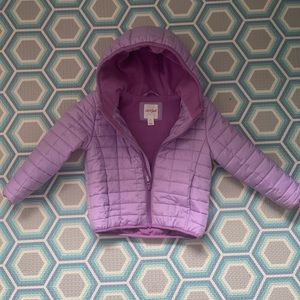 Target brand Cat and Jack. Toddler girls size 4T purple Puffer jacket